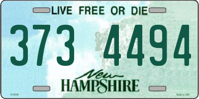 NH license plate 3734494