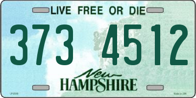 NH license plate 3734512