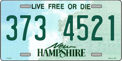 NH license plate 3734521