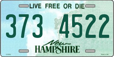 NH license plate 3734522