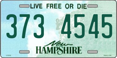 NH license plate 3734545