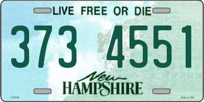 NH license plate 3734551