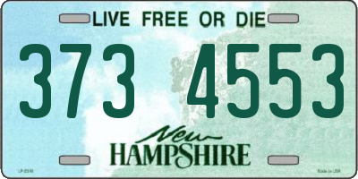 NH license plate 3734553