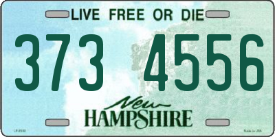 NH license plate 3734556