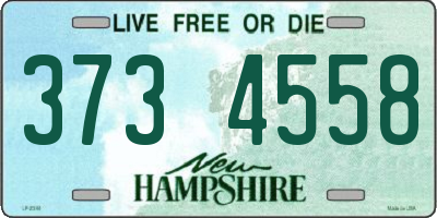 NH license plate 3734558