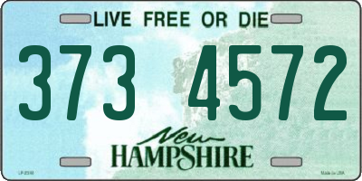 NH license plate 3734572
