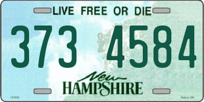 NH license plate 3734584
