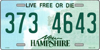 NH license plate 3734643