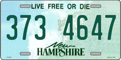 NH license plate 3734647