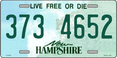 NH license plate 3734652