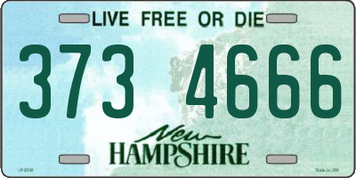 NH license plate 3734666