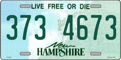 NH license plate 3734673
