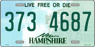 NH license plate 3734687