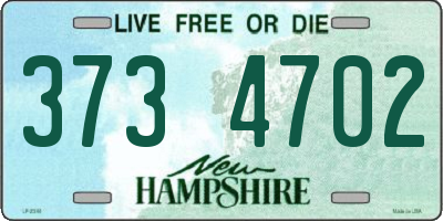 NH license plate 3734702