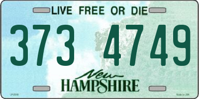 NH license plate 3734749