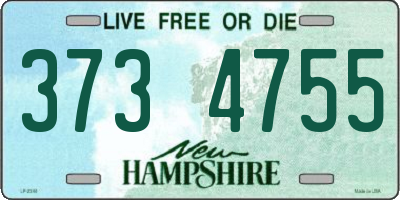 NH license plate 3734755