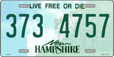 NH license plate 3734757