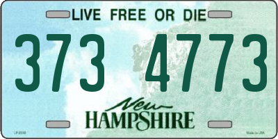 NH license plate 3734773