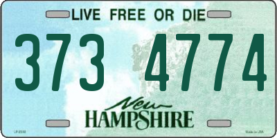 NH license plate 3734774