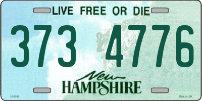 NH license plate 3734776