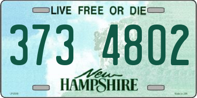 NH license plate 3734802