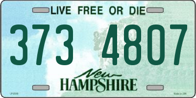 NH license plate 3734807