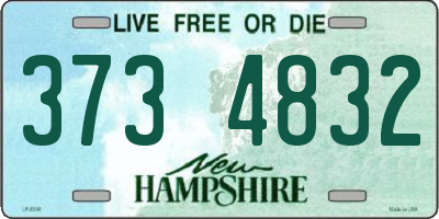 NH license plate 3734832