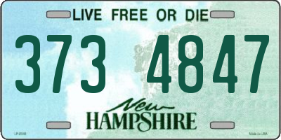 NH license plate 3734847