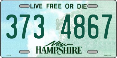 NH license plate 3734867