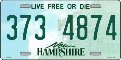 NH license plate 3734874