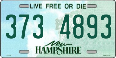 NH license plate 3734893