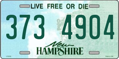 NH license plate 3734904