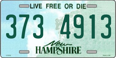 NH license plate 3734913