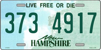 NH license plate 3734917