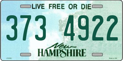 NH license plate 3734922