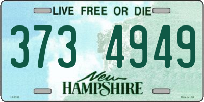 NH license plate 3734949