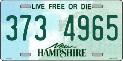 NH license plate 3734965
