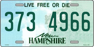 NH license plate 3734966