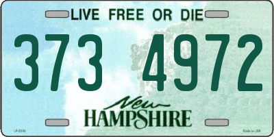 NH license plate 3734972
