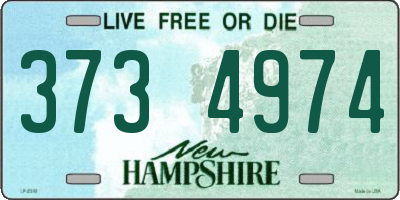 NH license plate 3734974