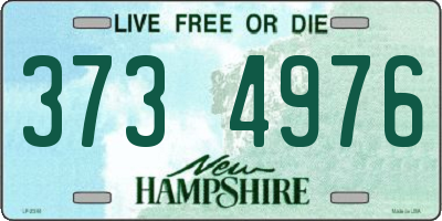 NH license plate 3734976
