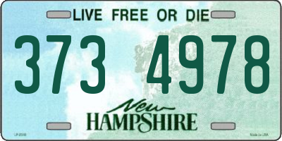 NH license plate 3734978