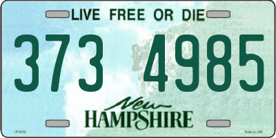 NH license plate 3734985