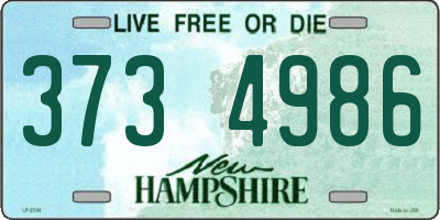NH license plate 3734986
