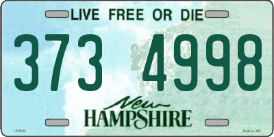 NH license plate 3734998