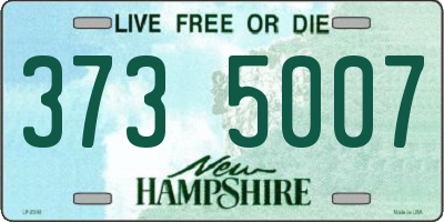 NH license plate 3735007