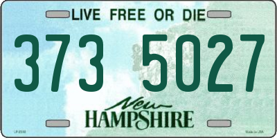 NH license plate 3735027