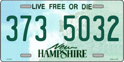 NH license plate 3735032