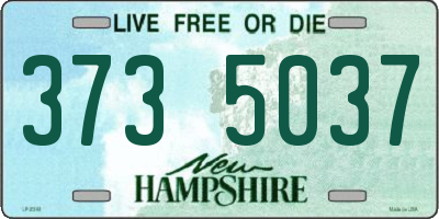 NH license plate 3735037