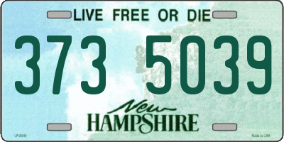NH license plate 3735039